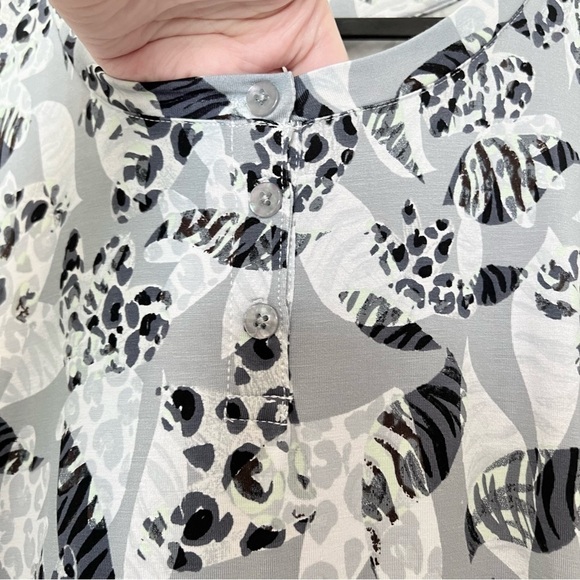 NWT LOGO by Lori Goldstein Sadie Stretch Jersey Short Sleeve Midi Dress Large - Picture 7 of 9